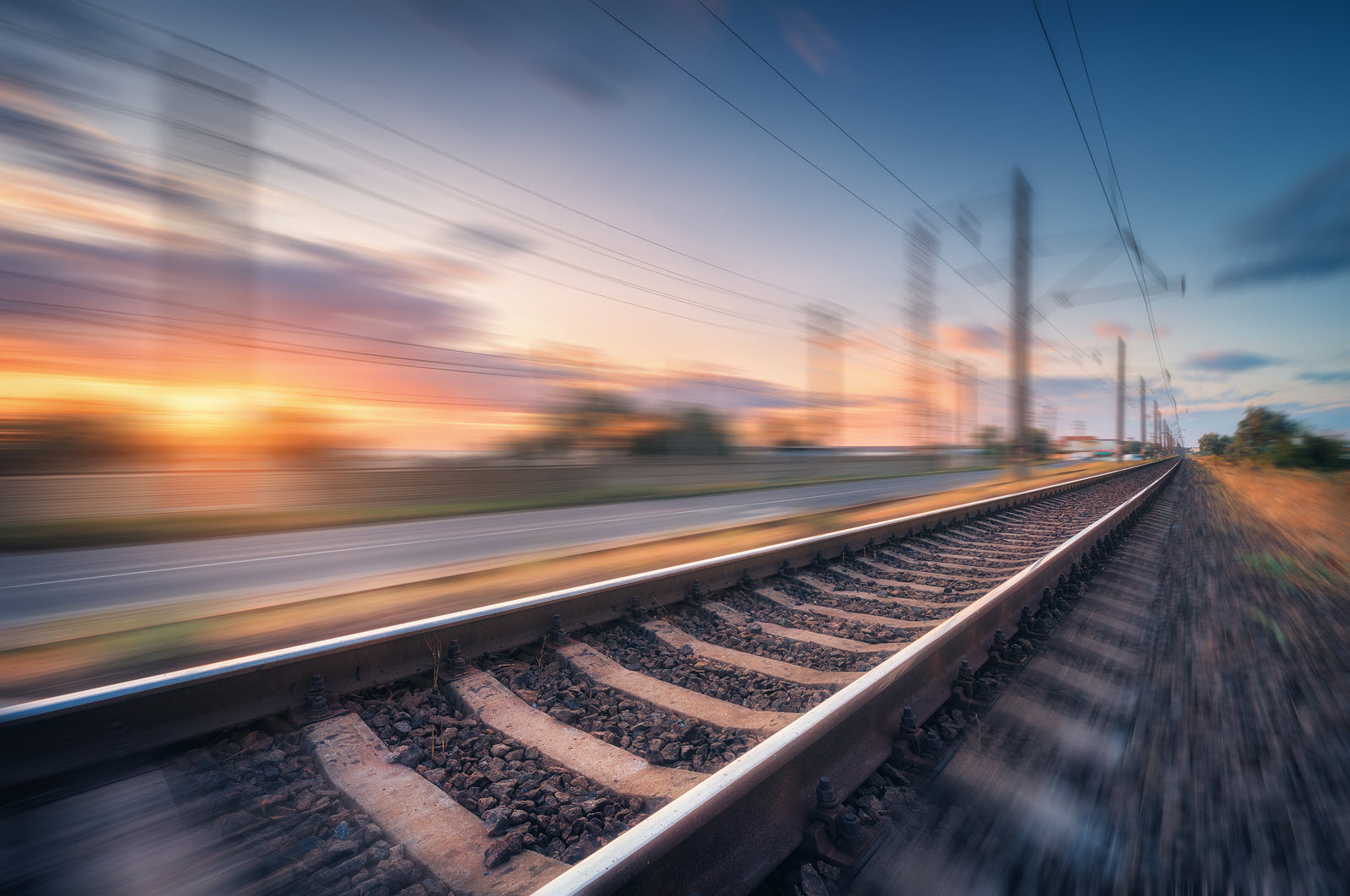 bigstock-Railroad-And-Beautiful-Blue-Sk-315691342